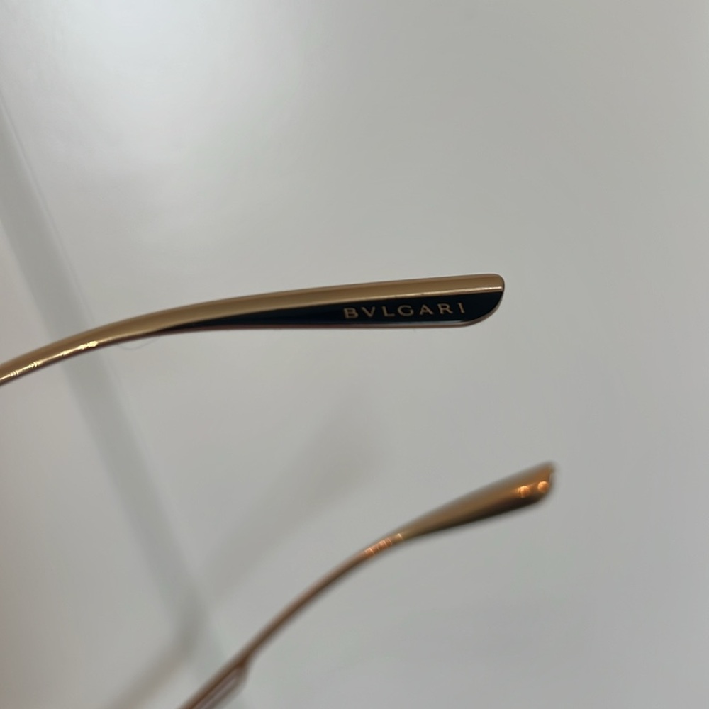 Authentic Like New Bvlgari Gold and Black Sunglasses - Picture 5 of 12